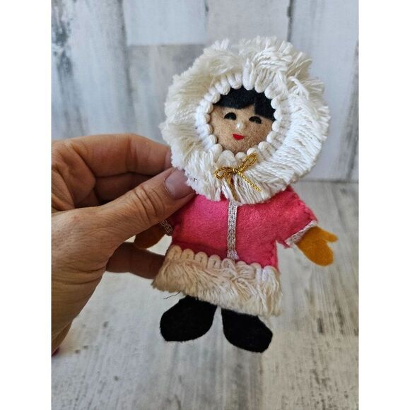 Vintage Eskimo ornament Xmas tree pink - Picture 7 of 7